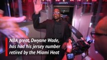 Wade honoured with Heat jersey retirement