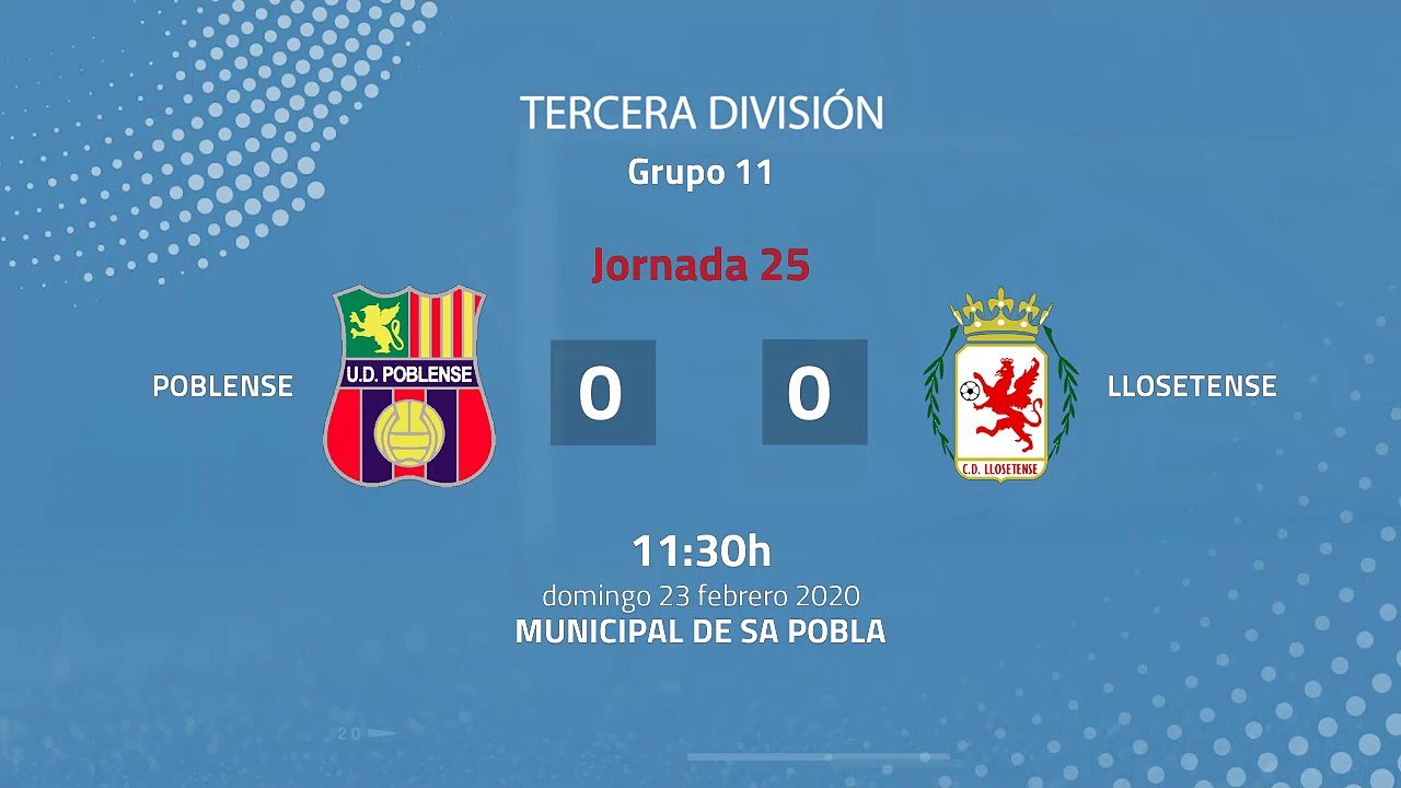 Resumen partido entre Poblense y Llosetense Jornada 25 Tercera División