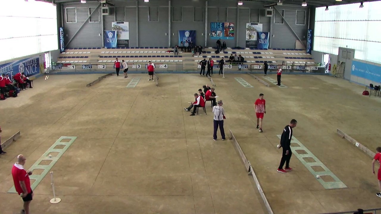 Troisième tour, tir en relais, France Clubs N1, demi-finale retour, Club Bouliste du Rocher contre Rives-Bièvre, 2019-2020