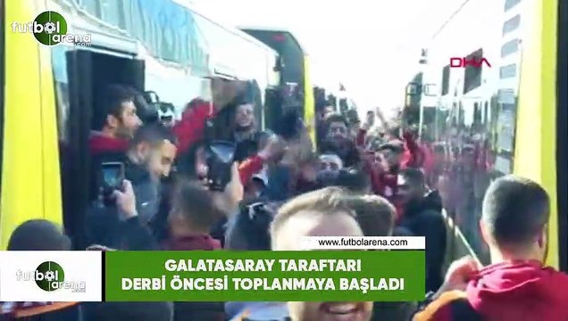 Galatasaray taraftarı derbi öncesi toplanmaya başladı