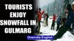 Gulmarg, J&K: Tourists rejoice snowfall, skiers showcase skill | Oneindia