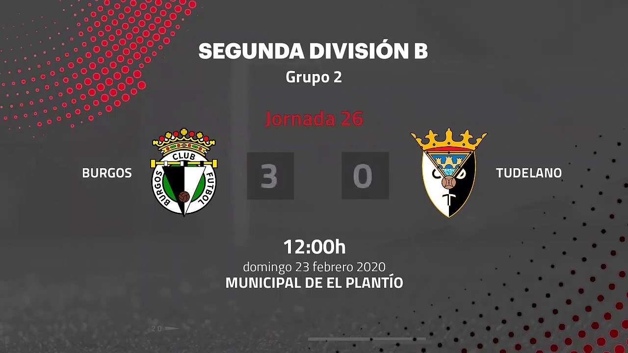 Resumen partido entre Burgos y Tudelano Jornada 26 Segunda División B