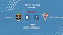 Resumen partido entre FC Cartagena B y Olímpico De Totana Jornada 26 Tercera División