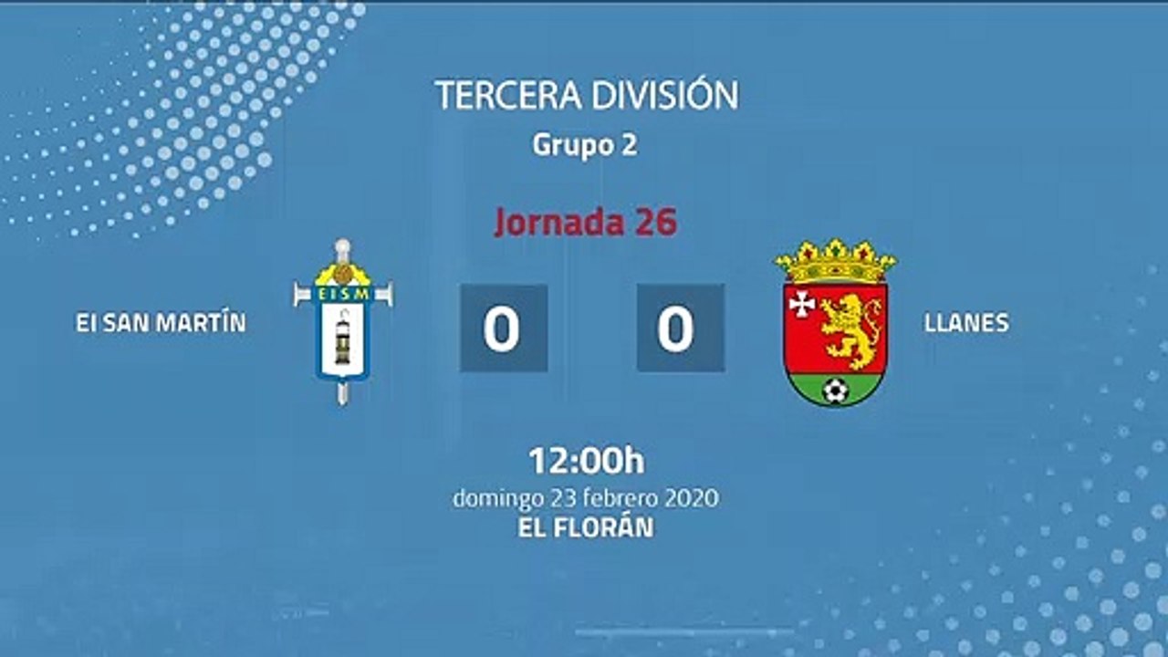 Resumen partido entre EI San Martín y Llanes Jornada 26 Tercera División