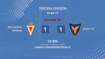 Resumen partido entre Real Murcia Imperial y UCAM CF B Jornada 26 Tercera División