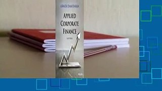 Applied Corporate Finance  For Kindle