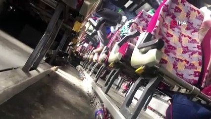 Şaka gibi...Kar yağışı ve buzda devrilmişti...Aynı otobüsle 1200 kilometre yol gittiler