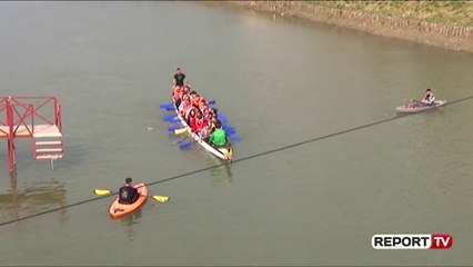 Report TV - Sporti më i ri në Shqipëri! 'Dragon boat' 'mbërthen' të rinjtë në Lezhë