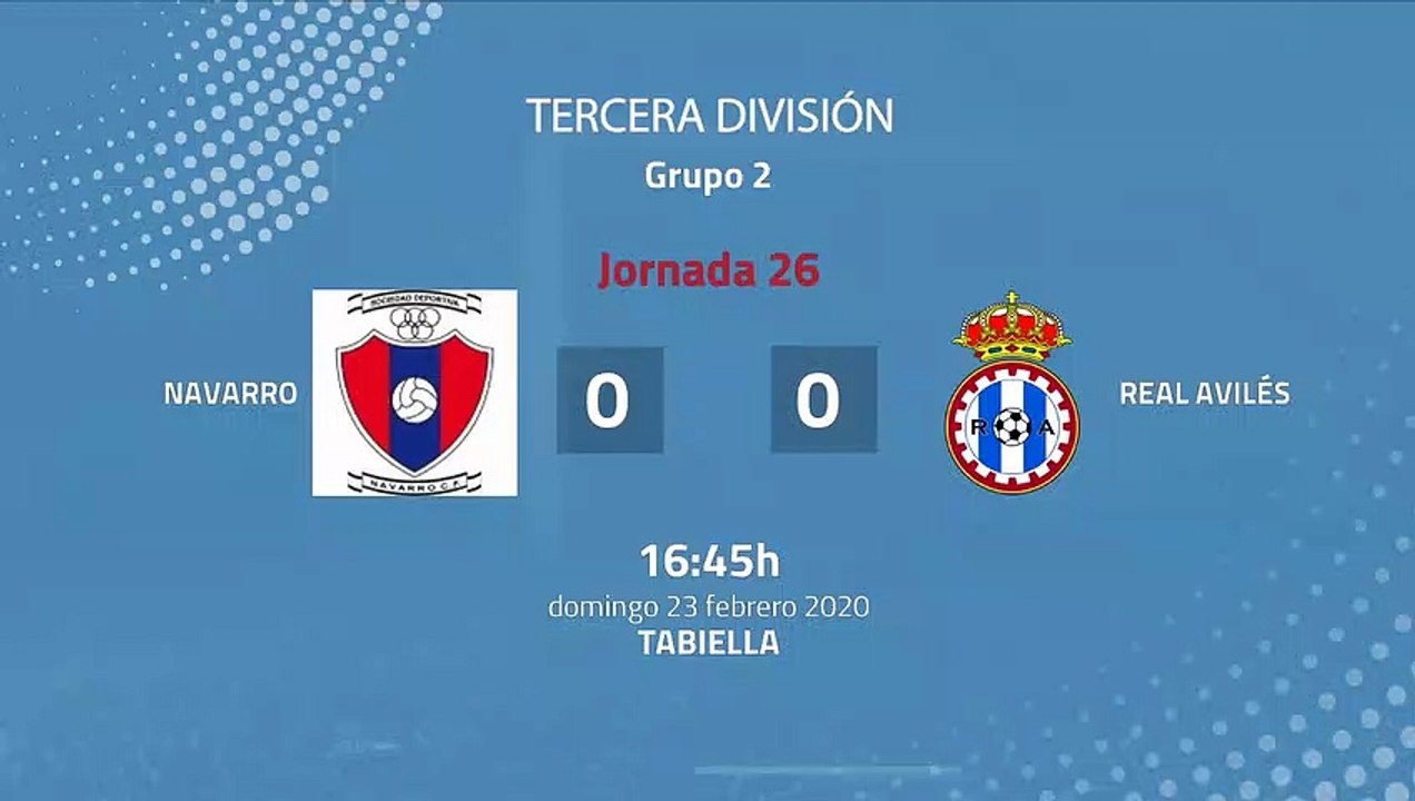 Resumen partido entre Navarro y Real Avilés Jornada 26 Tercera División