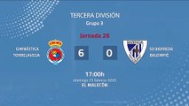 Resumen partido entre Gimnástica Torrelavega y SD Barreda Balompié Jornada 26 Tercera División