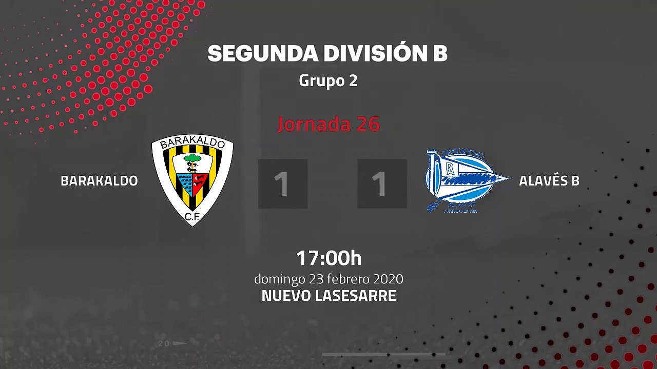 Resumen partido entre Barakaldo y Alavés B Jornada 26 Segunda División B