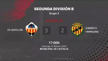 Resumen partido entre CD Castellón y Gimnàstic Tarragona Jornada 26 Segunda División B