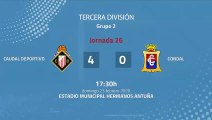 Resumen partido entre Caudal Deportivo y Condal Jornada 26 Tercera División