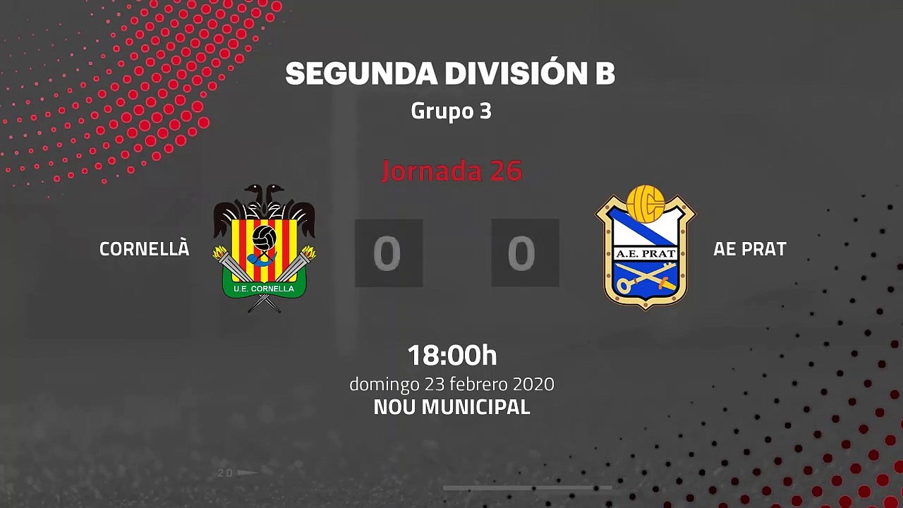 Resumen partido entre Cornellà y AE Prat Jornada 26 Segunda División B