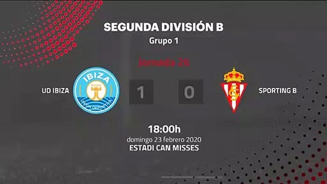Resumen partido entre UD Ibiza y Sporting B Jornada 26 Segunda División B