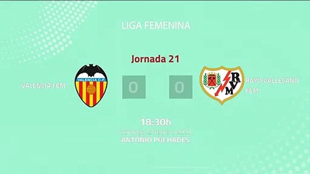 Resumen partido entre Valencia Fem y Rayo Vallecano Fem Jornada 21 Primera División Femenina