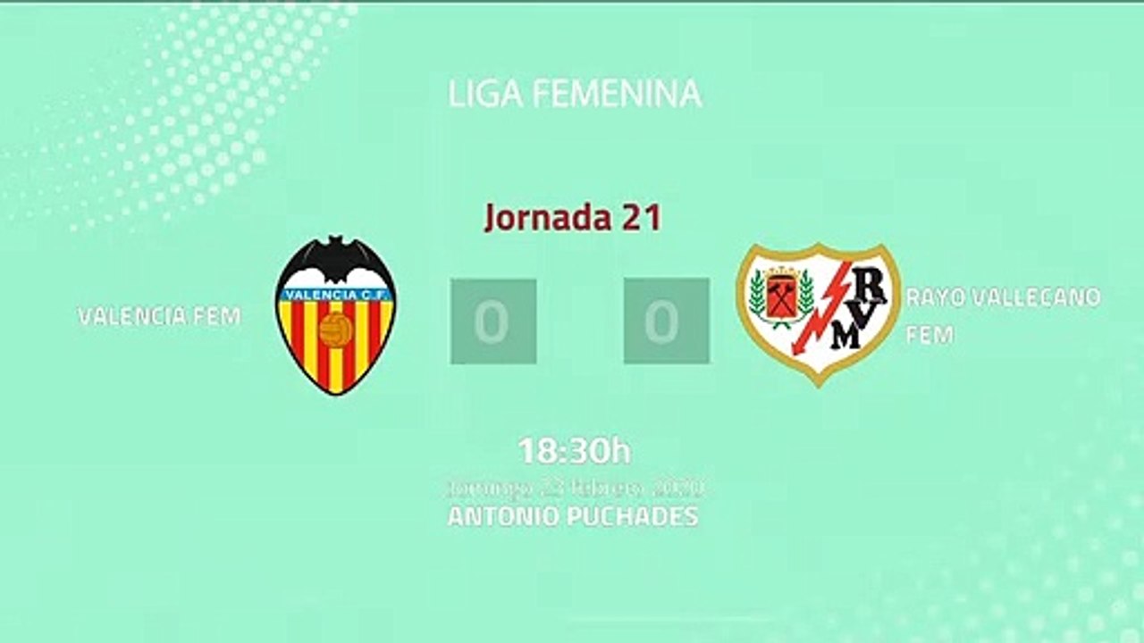 Resumen partido entre Valencia Fem y Rayo Vallecano Fem Jornada 21 Primera División Femenina