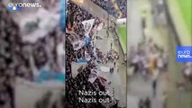 'Nazis out' chant Frankfurt fans after hecklers interrupt minute's silence for Hanau victims