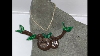 POLYMER CLAY SLOTH CHARM