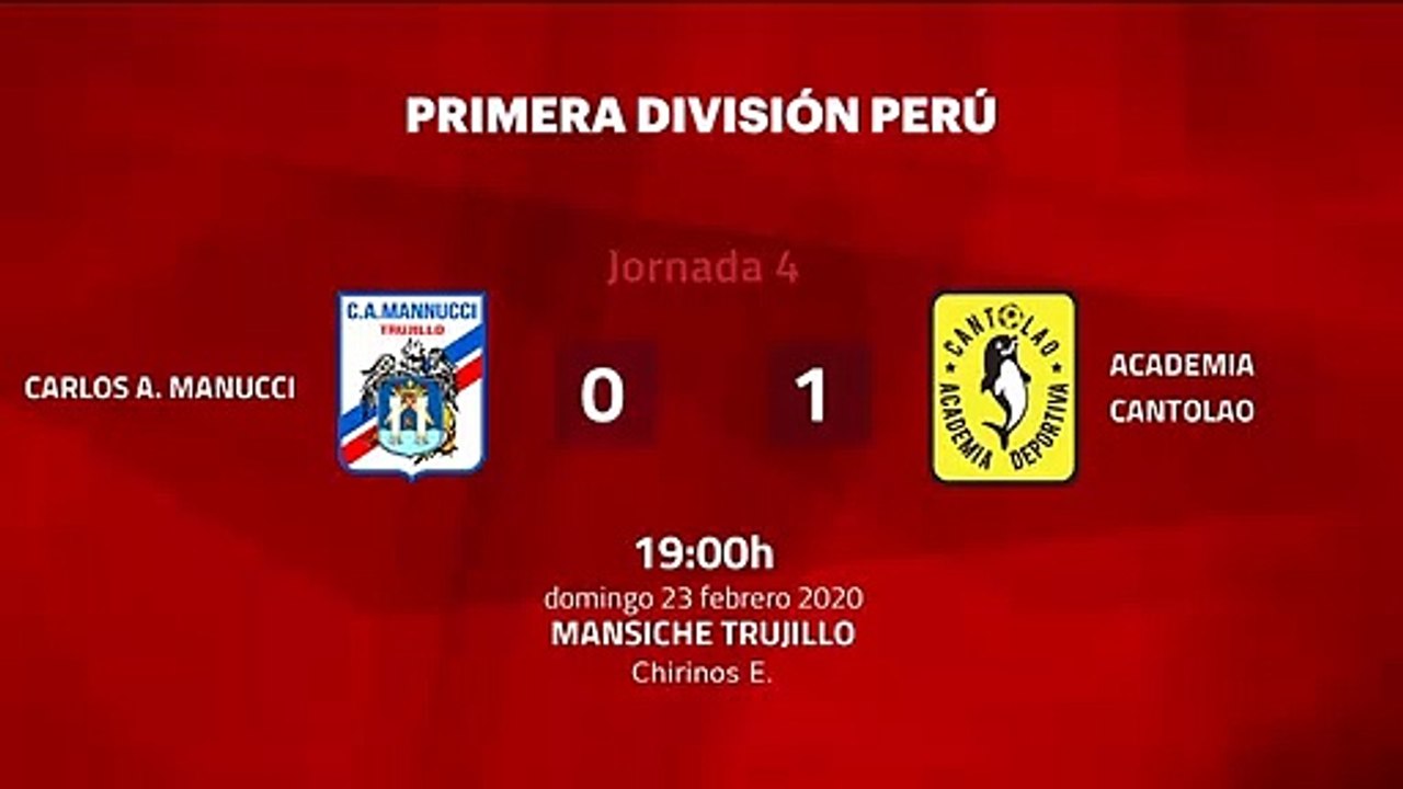 Resumen partido entre Carlos A. Manucci y Academia Cantolao Jornada 4 Perú - Liga 1 Apertura