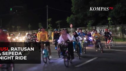 Kurangi Polusi, Ratusan Pengendara Sepeda Menggelar Night Ride