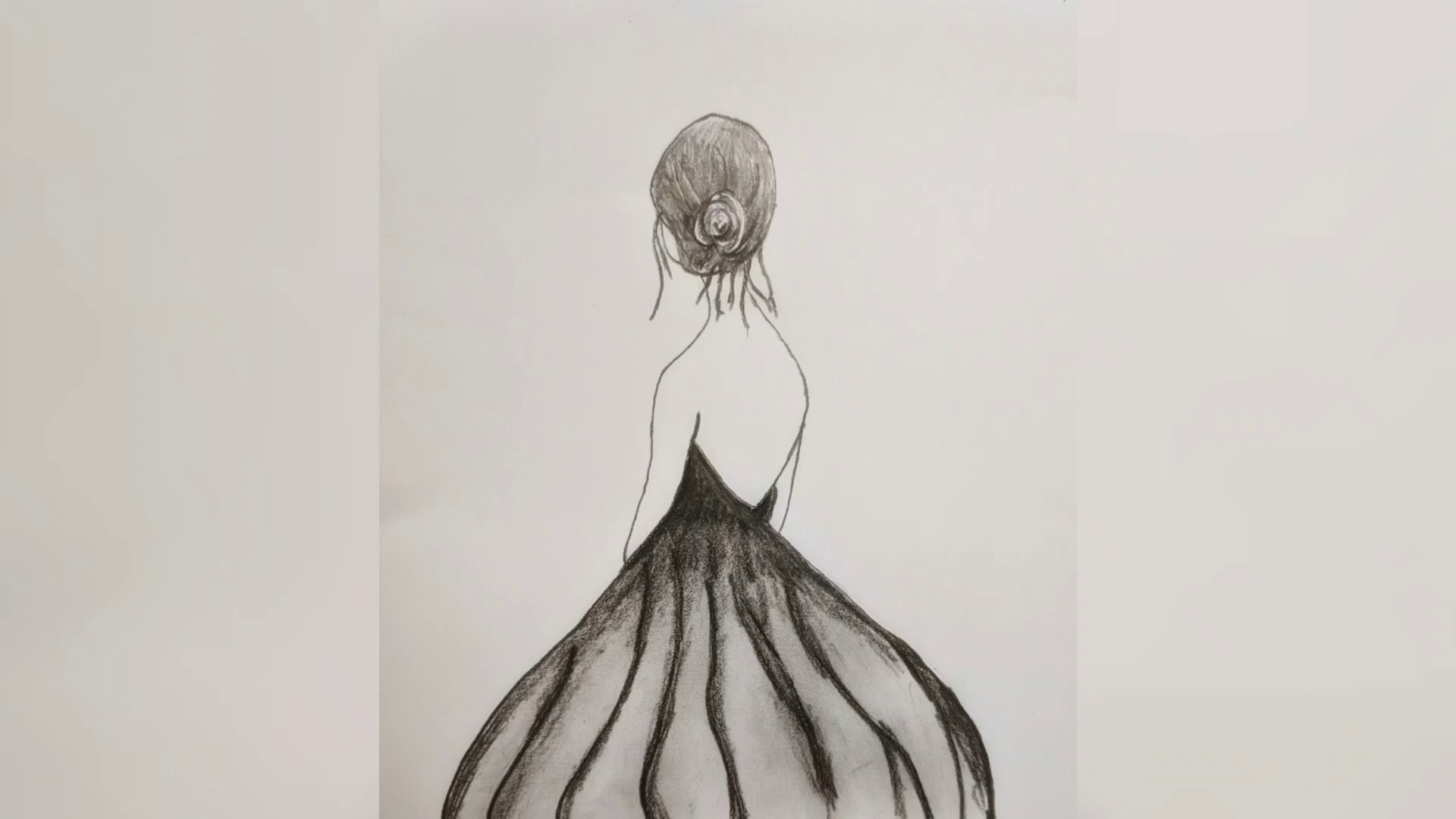 sketch drawing dress How to draw a girl with Beautiful Dress for Beginners / pencil sketch step  by step