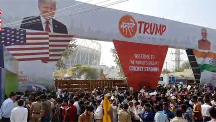 Ahmedabad saw huge crowds out on street as Trump landed in India