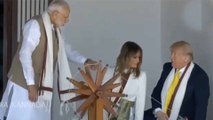 Donald Trump in Sabarmati Ashram Ahmedabad | Donald Trump | Sabarthi Ashram | Oneindia Kannada