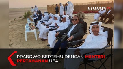 Gaya Prabowo Lepas Elang di Gurun Pasir, Dengan Menhan UEA