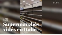 Coronavirus : des magasins vidés à Milan après la mise en quarantaine de 11 villes italiennes