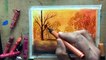Easy Forest Drawing with Oil Pastels for beginners - step by step | Relaxing Pastel Drawing