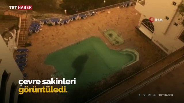 Kanarya Adaları’nda kum fırtınası gökyüzünü turuncuya bürüdü