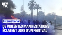 Chili: de violentes manifestations éclatent lors d’un festival de musique