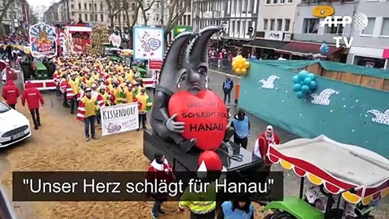 'Unser Herz schlägt für Hanau': Kölner Jecken zeigen Solidarität