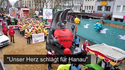 "Unser Herz schlägt für Hanau": Kölner Jecken zeigen Solidarität