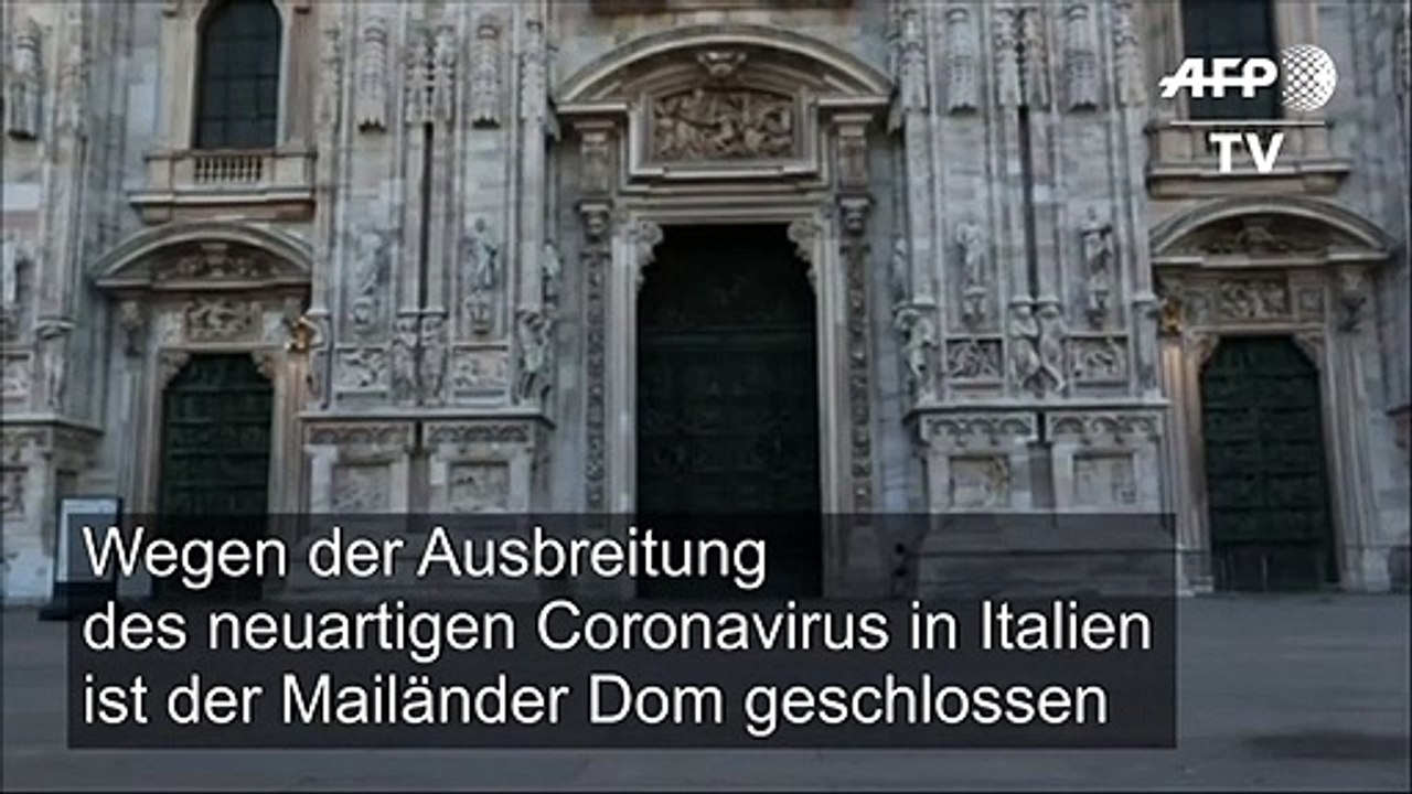Coronavirus: Mailänder Dom geschlossen