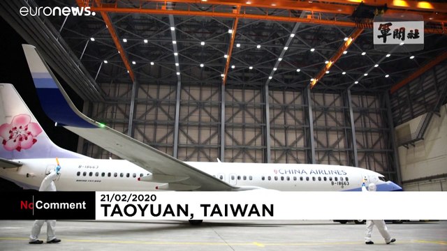 ویدئو؛ ضد عفونی کردن هواپیمایی که مسافران تایوانی کشتی کروز را به خانه برگرداند