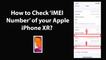 How to Check IMEI Number of your Apple iPhone XR?
