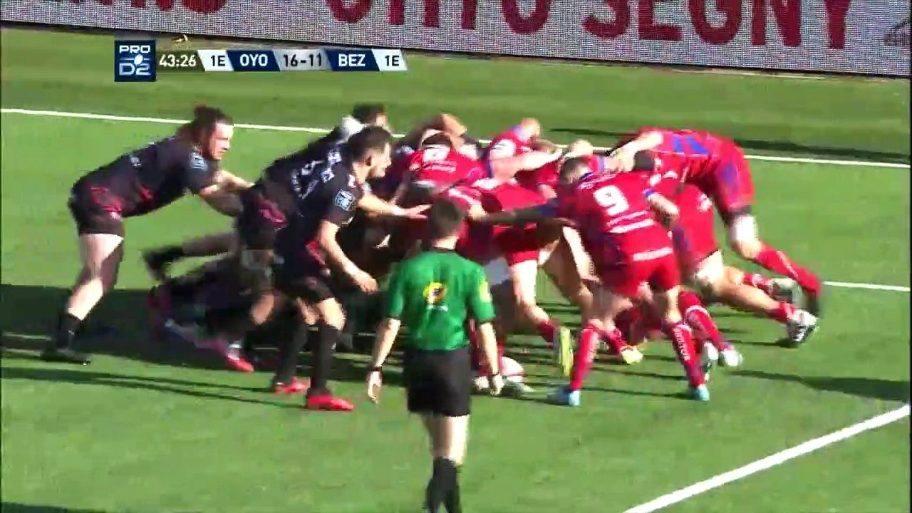 Résumé Oyonnax / Béziers - 21ème journée Pro D2