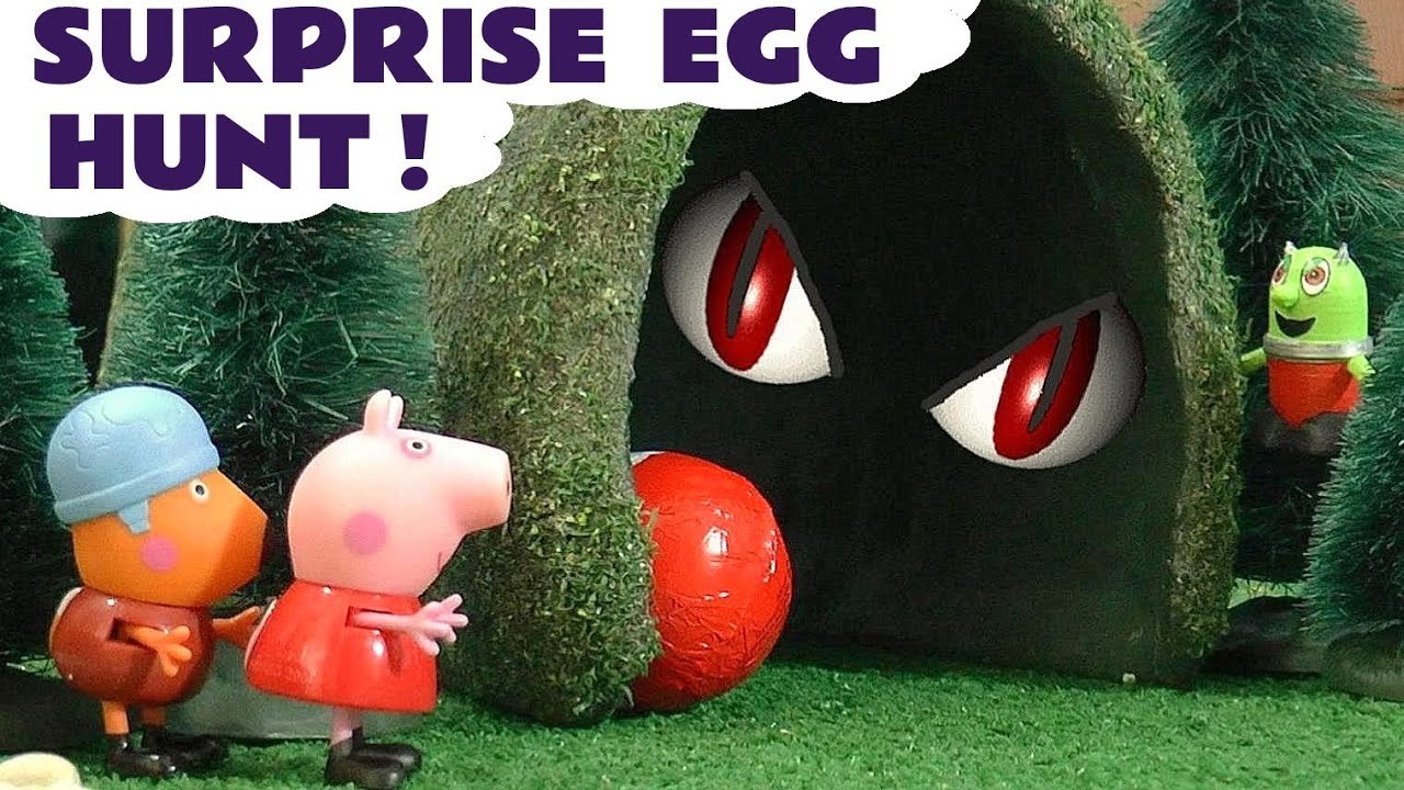 Peppa Pig Surprise Eggs Hunt Kinder with Funny Funlings Rascal Funling Pranks and Thomas and Friends in this Family Friendly Full Episode English