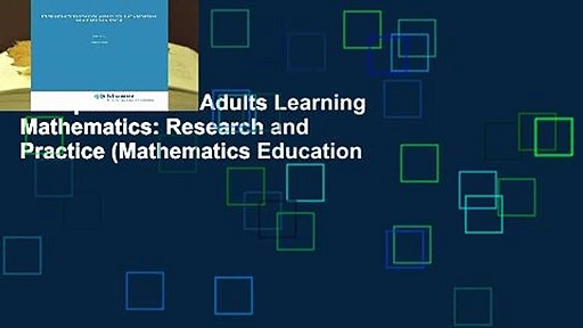 ⁣Perspectives on Adults Learning Mathematics: Research and Practice (Mathematics Education