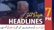 ARYNews Headlines | US President praises Pakistan on India visit | 7PM | 24 FEB 2020