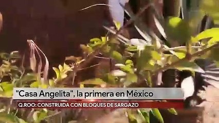 Así es la primera casa construida con sargazo