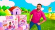 ABC Nursery TV - Sasha plays with Colored Toy Blocks and builds Playhouse for Princess
