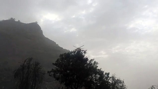 Se reaviva un conato de incendio en Los Realejos y cortan la autopista TF-5