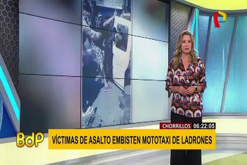 Descargar video: Chorrillos: víctimas de asalto embisten mototaxi de ladrones