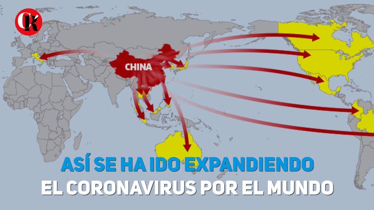 Así se ha ido expandiendo el coronavirus por el mundo
