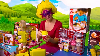 sasha play with minnie toy cafe