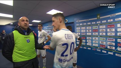 Troyes / Auxerre : Séquence tendue dans les vestiaires à la mi-temps