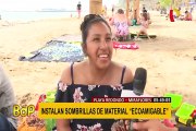 Miraflores: municipalidad instala sombrillas “ecoamigables”